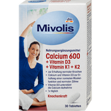 Calcium 600 + Vitamin D3 + K1 + K2, 30 St. Mivolis