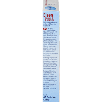 Eisen + Vitamin C + B-Vitamine Tabletten 40 St Mivolis