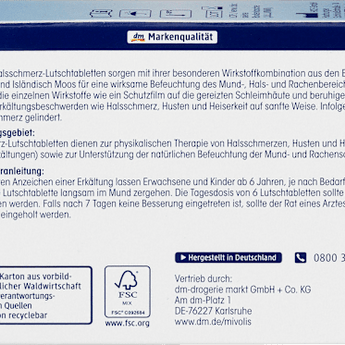 Halsschmerz-Lutschtabletten Mivolis
