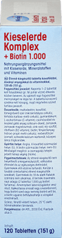 Kieselerde Komplex + Biotin 1.000 Tabletten 120 St Mivolis