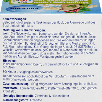 Kindertee, Magen & Darm Beruhigungs Tee (12 Beutel) Mivolis