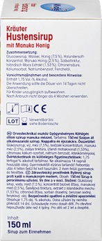 Kräuter Hustensirup mit Manuka Honig Mivolis