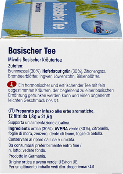 Kräutertee, Basischer Tee (12 Beutel) Mivolis