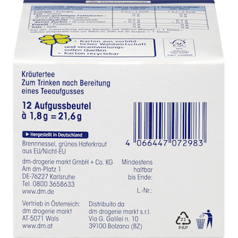 Kräutertee, Basischer Tee (12 Beutel) Mivolis