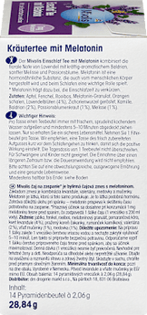 Kräutertee, Einschlaf Tee mit Melatonin (14 Beutel) Mivolis