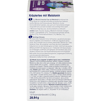 Kräutertee, Einschlaf Tee mit Melatonin (14 Beutel) Mivolis