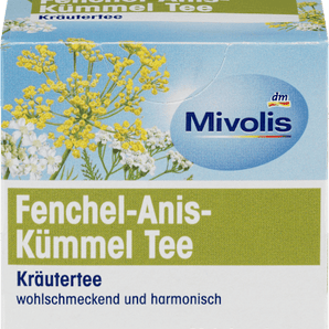 Kräutertee, Fenchel-Anis-Kümmel Tee (12 Beutel)  Mivolis