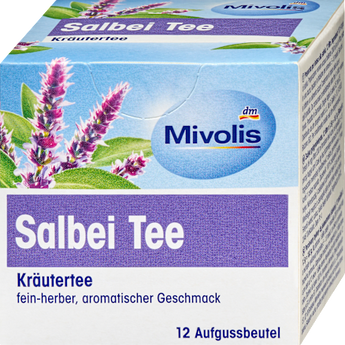 Kräutertee, Salbei Tee (12 Beutel) Mivolis