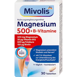 Magnesium 500 + B-Vitamine 2-Phasen Depot, Tabletten 30 St., 45 g
