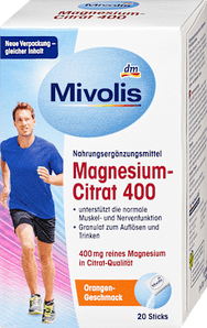 Magnesium-Citrat, Granulat 20 Sticks Mivolis