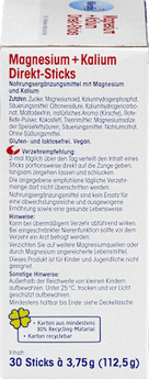 Magnesium + Kalium Direkt-Sticks 30 St Mivolis