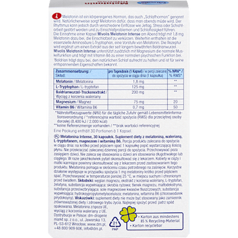Melatonin Intense Kapseln 30 St Mivolis