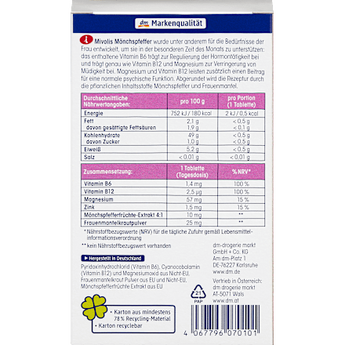 Mönchspfeffer Tabletten 60 St Mivolis