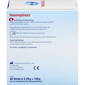 Nasenspülsalz 60 Sticks Mivolis