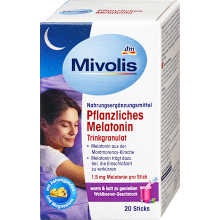 Pflanzliches Melatonin Trinkgranulat 20 St Mivolis