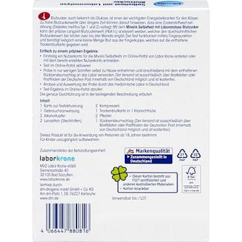 Selbsttest mit Laboranalyse Blutzucker, 1 Anwendung Mivolis