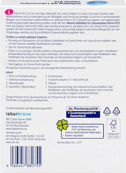 Selbsttest mit Laboranalyse Vitamin B12, 1 Anwendung Mivolis