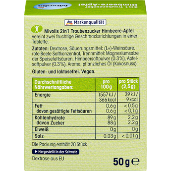 Traubenzucker 2in1, Himbeere-Apfel Mivolis