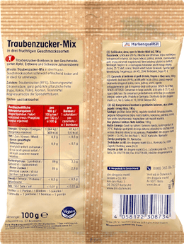 Traubenzucker, Früchte-Mix Mivolis