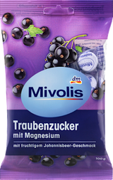 Traubenzucker, Johannisbeere mit Magnesium Mivolis