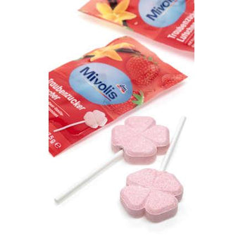 Traubenzucker, Lutscher Erdbeer-Vanille für Kinder Mivolis