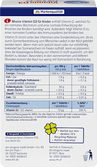 Vitamin D3 für Kinder, Kautabletten 60 St. Mivolis