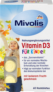 Vitamin D3 für Kinder, Kautabletten 60 St. Mivolis