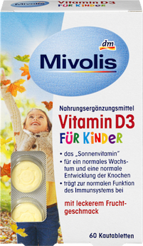 Vitamin D3 für Kinder, Kautabletten 60 St. Mivolis