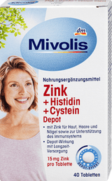 Zink + Histidin + Cystein Depot, Tabletten 40 St. Mivolis