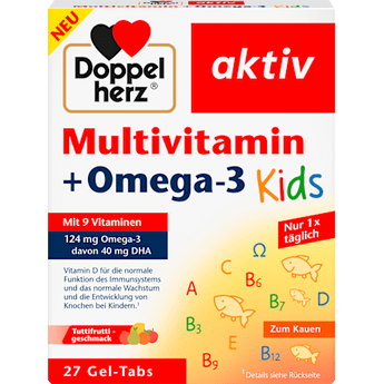 Multivitamin + Omega 3 Kids Gel-Tabs 27 St Doppelherz