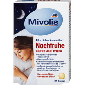 Nachtruhe Baldrian Schlaf - Dragees, 120 St - VivaVoss