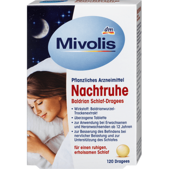 Nachtruhe Baldrian Schlaf - Dragees, 120 St - VivaVoss