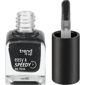 Nagellack Easy & Speedy 450 Black Glitter  trend !t up