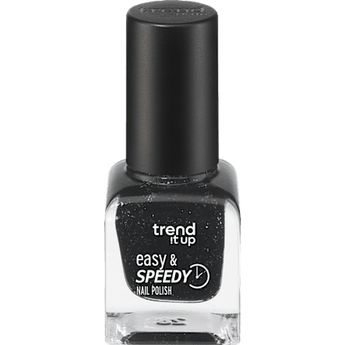 Nagellack Easy & Speedy 450 Black Glitter  trend !t up