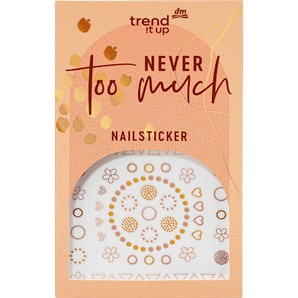 Nagelsticker Set never too much trend !t up