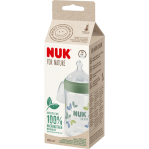 NUK Babyflasche for Nature, grün, 0 - 6 Monate, 260ml, 1 St - VivaVoss