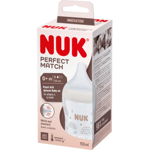 NUK Babyflasche Perfect Match, beige, 0 - 6 Monate, 150ml, 1 St - VivaVoss