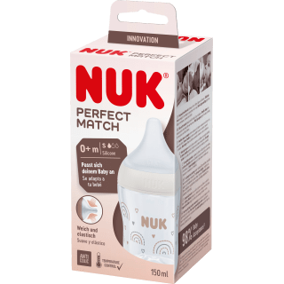 NUK Babyflasche Perfect Match, beige, 0 - 6 Monate, 150ml, 1 St - VivaVoss