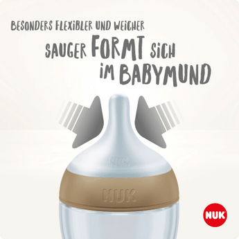 NUK Babyflasche Perfect Match, beige, 0 - 6 Monate, 150ml, 1 St - VivaVoss