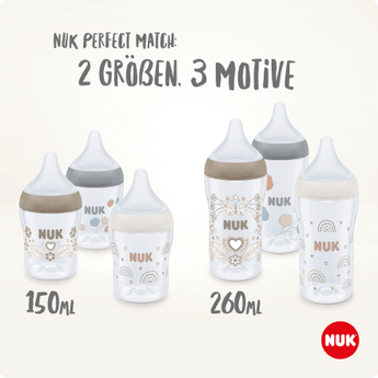 NUK Babyflasche Perfect Match, beige, 0 - 6 Monate, 150ml, 1 St - VivaVoss