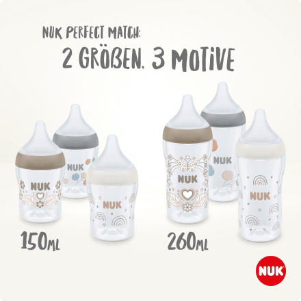 NUK
 Baby bottle Perfect Match, beige, 0-6 months, 150ml, 1 pc