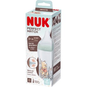 NUK Babyflasche Perfect Match Winnie Pooh, mint, ab 3 Monaten, 260 ml, 1 St - VivaVoss