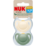 NUK Schnuller for Nature Latex, grün/beige, Gr.2, 6 - 18 Monate, 2 St - VivaVoss