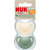 NUK Schnuller for Nature Silikon, grün/ beige, Gr.1, 0 - 6 Monate, 2 St - VivaVoss