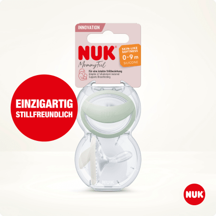 NUK
Schnuller Mommy Feel Silikon, mint/weiß, Gr.1 , 0-9 Monate, 2 St