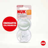 NUK Schnuller Mommy Feel Silikon, mint/weiß, Gr.1 , 0 - 9 Monate, 2 St - VivaVoss