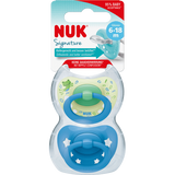 NUK Schnuller Signature Silikon, grün/blau, 6 - 18 Monate, 2 St - VivaVoss