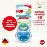 NUK Schnuller Signature Silikon, grün/blau, ab 18 Monate, 2 St - VivaVoss