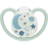 NUK Schnuller Space Night Silikon, blau/mint, ab 18 Monate, 2 St - VivaVoss