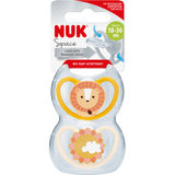 NUK Schnuller Space Silikon, gelb/aprikose, ab 18 Monate, 2 St - VivaVoss